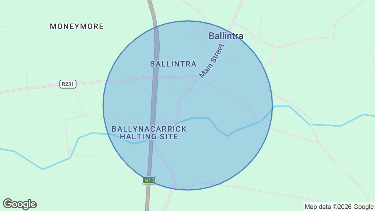 Map of the area around the home in Ballintra, Ballintra