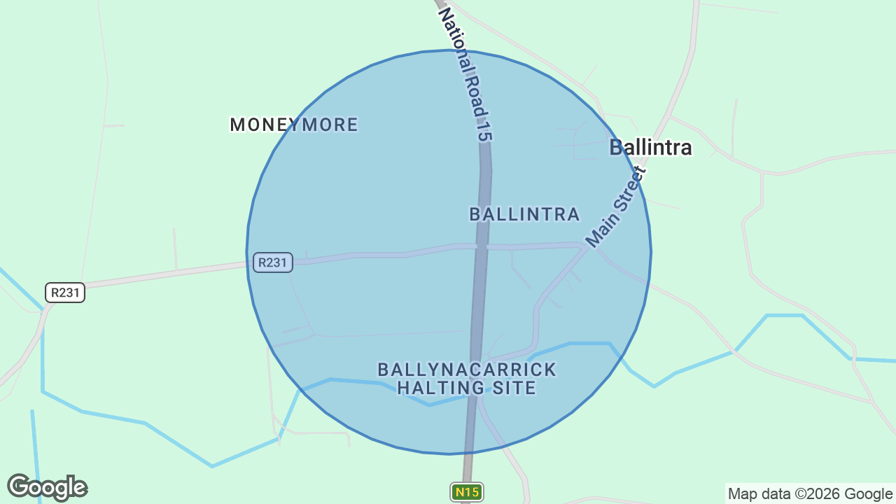 Map of the area around the home in Ballintra, Ballintra