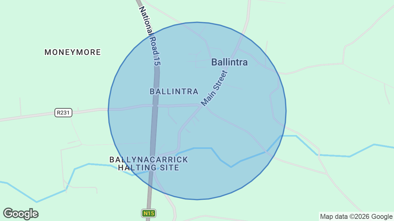 Map of the area around the home in Ballintra, Ballintra