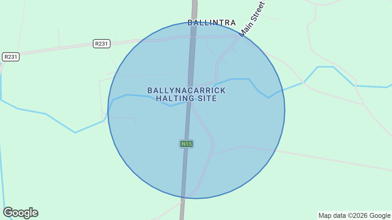 Map of the area around the home in Ballintra, Ballintra
