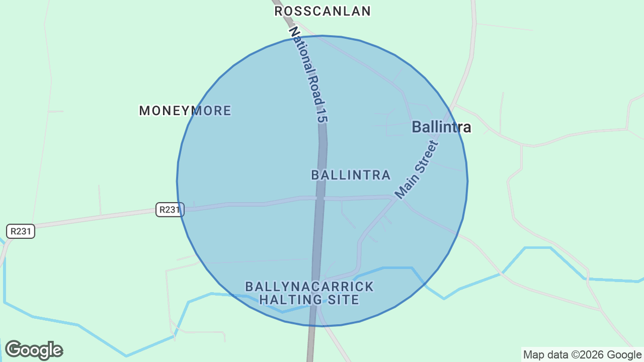 Map of the area around the home in Ballintra, Ballintra