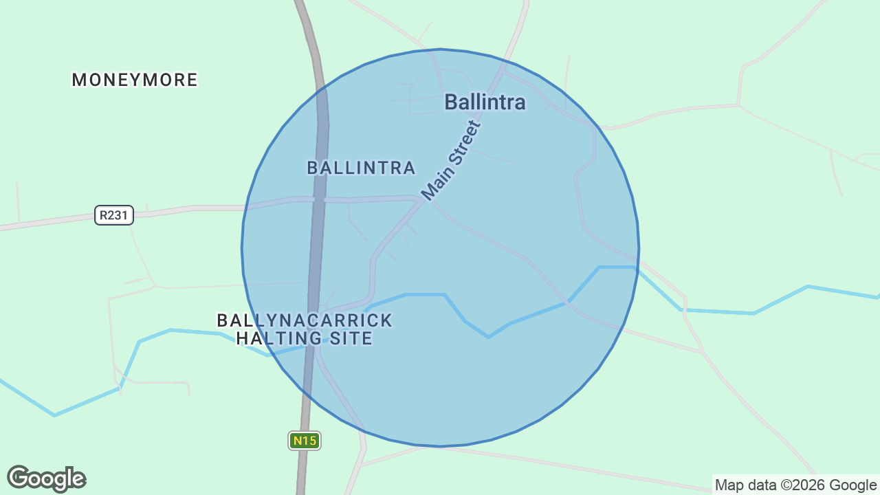Map of the area around the home in Ballintra, Ballintra
