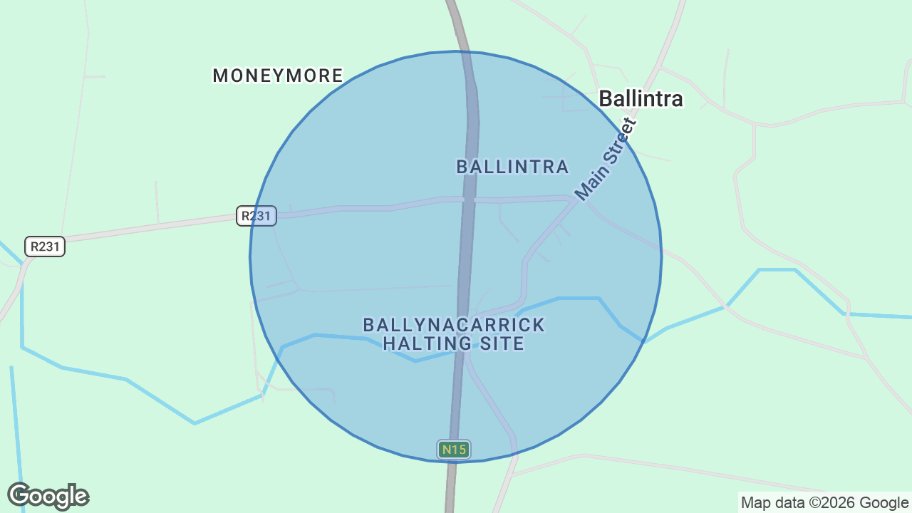 Map of the area around the home in Ballintra, Ballintra